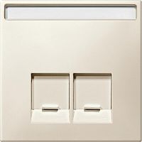 Лицевая панель Schneider Electric Merten Antique для 2-м. розетки RJ45+RJ45 бежевый картинка